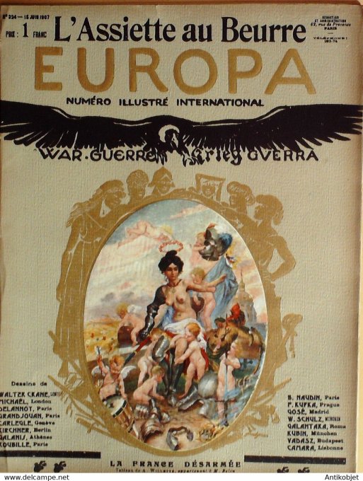 L'Assiette au beurre 1907 n°324 Europa Kupka Galantara Vadasz Michael