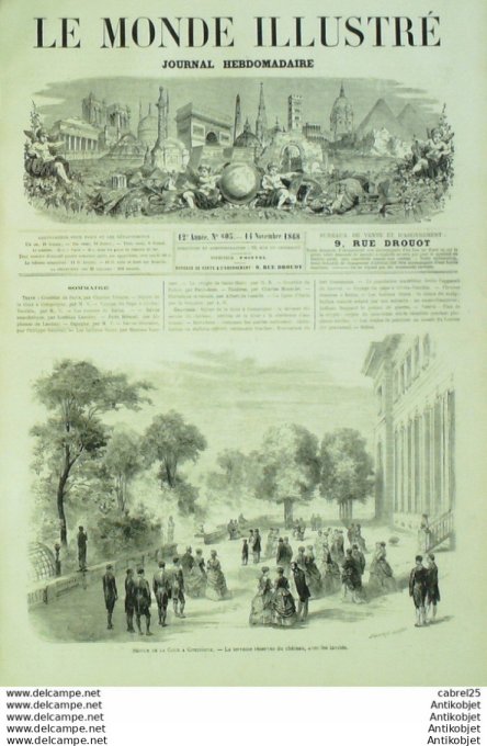 Le Monde illustré 1868 n°605 Italie Ciivita Vecchia Venise Espagne Barcelone Madrid Fort Atarazanas 