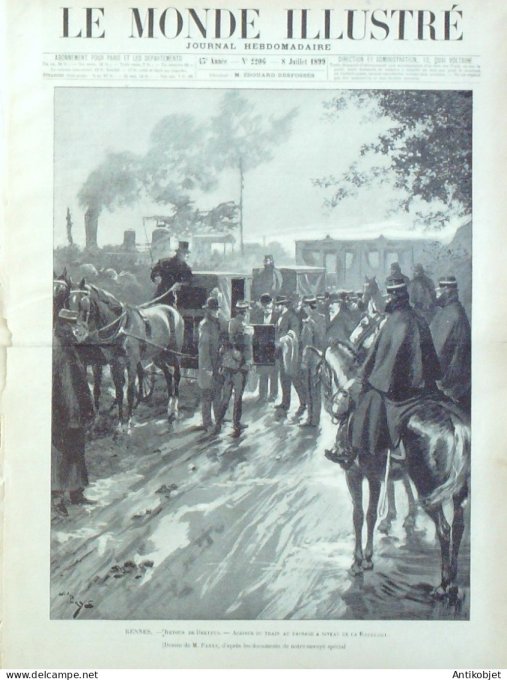 Le Monde illustré 1899 n°2206 Port-Haliguen (56) Mont-Dore (63) Rennes (35) Dreyfus Bruxelles émeute