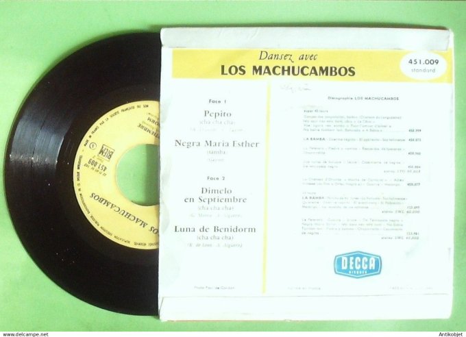 Los Machucambos 45T EP Pepito 1960