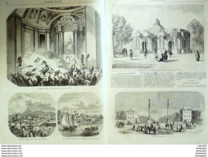 Le Monde illustré 1858 n° 40 St Sulpice Barrières du Trône Normandie cidre Inde ablutions Aissaoua