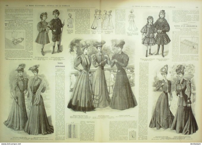 La Mode illustrée journal 1905 n° 36 Robe Princesse