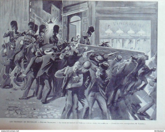 Le Monde illustré 1899 n°2206 Port-Haliguen (56) Mont-Dore (63) Rennes (35) Dreyfus Bruxelles émeute