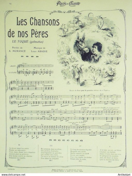 Paris qui chante 1903 n° 20 Fagette Honoré Ouvrard Valda Hugues Lapaire