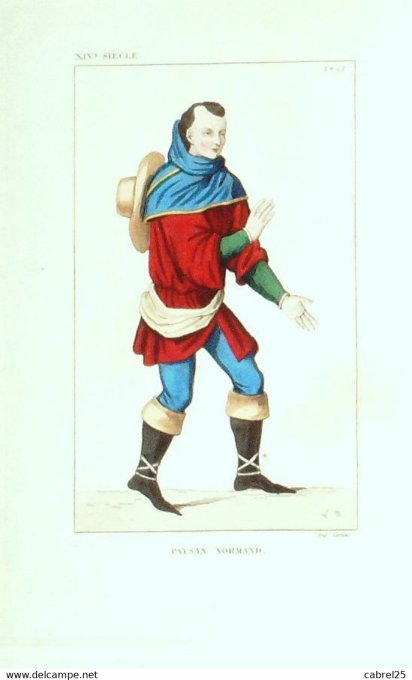 Portrait Paysan normand 14ème 1852