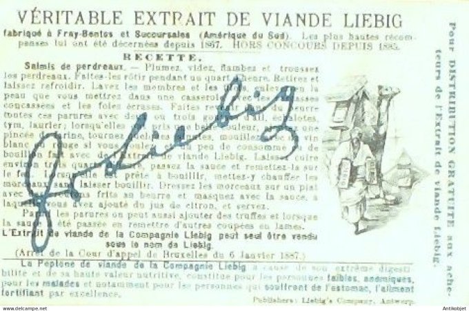 Chromo Liebig Sang  584 Villes et costumes Europeens 1 (1899)