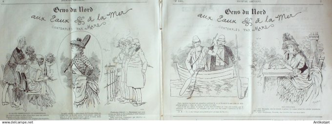 Le Journal Amusant 1885 # 1515 Gens du Nord aux eaux à la mer par Mars
