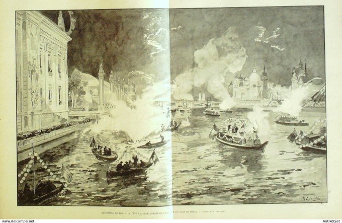 Le Monde illustré 1900 n°2264 Havre (76) Chine Pékin Perse Shah Italie roi Humbert Cochers grève Mar