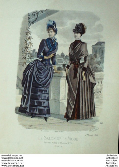 Gravure Mode Salon 1883 #  687 (Old Fashion plate)
