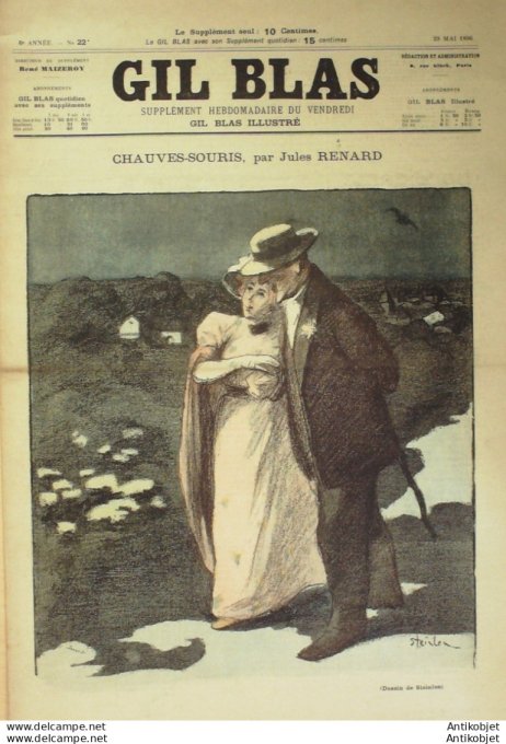 Gil Blas 1896 n°22 Jules RENARD Paul VERLAINE Henri CARUCHET FEYEN PERRIN SEGOT