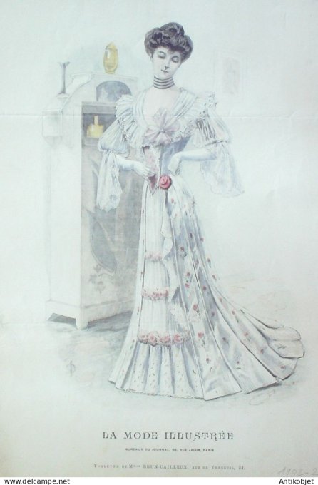 Gravure Mode illustree 1902 # 25 (Old Fashion plate) RARE