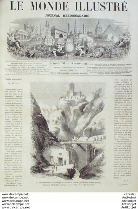 Le Monde illustré 1864 n°397 Mexique Lagos St Ouen Docks Cerrier Et Fondeur Bayonne