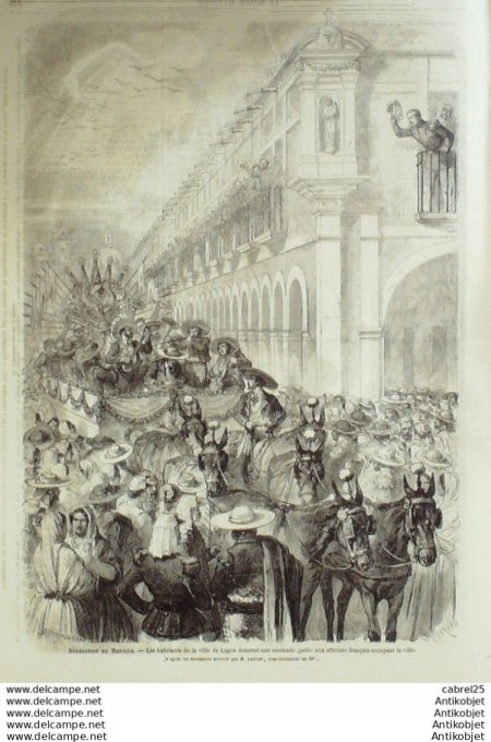 Le Monde illustré 1864 n°397 Mexique Lagos St Ouen Docks Cerrier Et Fondeur Bayonne