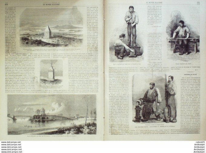 Le Monde illustré 1864 n°397 Mexique Lagos St Ouen Docks Cerrier Et Fondeur Bayonne