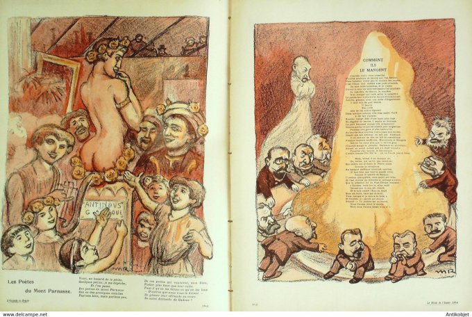 L'Assiette au beurre 1904 # 196 Hendaye poètes de Montparnasse Radiguet