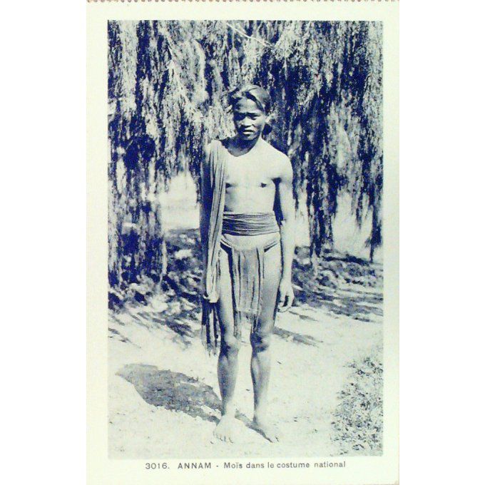 Cpa Viet-Nam Saigon Annam Tribu Mois Costume National 1926