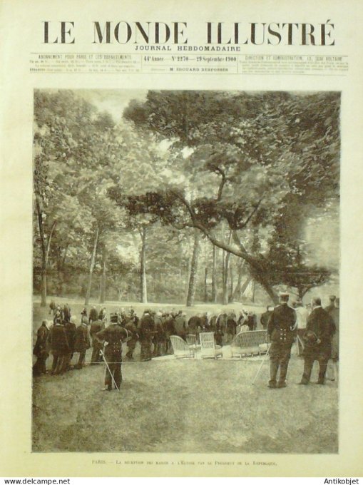 Le Monde illustré 1900 n°2270 Maison Suisse d'art Rome vestiges Basilique Emilienne