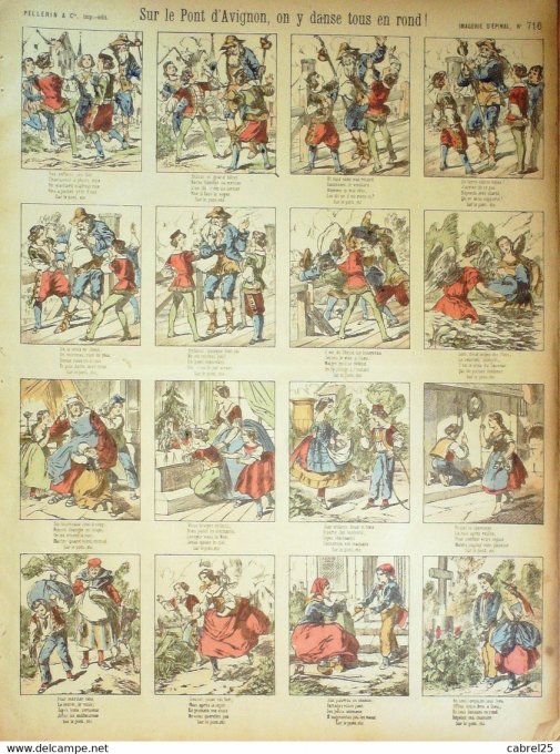 Sur Le Pont d'avignon.... On Y Danse (Pellerin d'epinal)