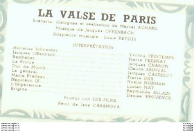 La valse de Paris Yvonne Printemps Pierre Fresnay Lucien nat