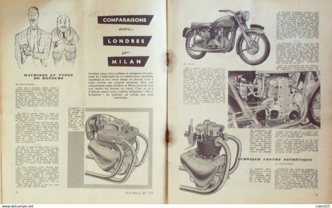 Moto Revue 1955 n° 1222 Sterling 100 moteur Comet Burns Kratmo 50, 200 Dkw Kapi