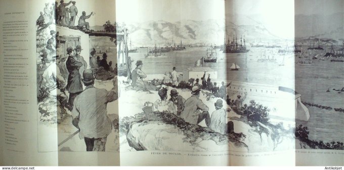 Le Monde illustré 1893 n°1908 Toulon (83) Amiral Avellan Port de la rade