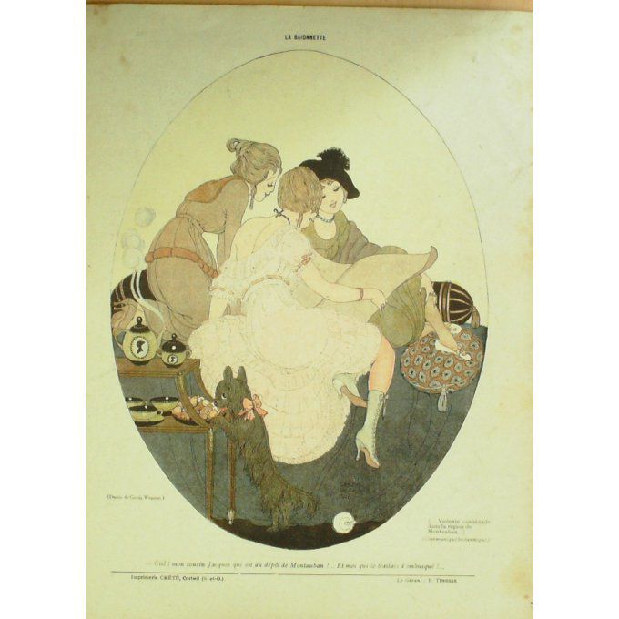 La Baionnette 1916 n°061 (Communiqué de 15 heures) POULBOT ICART WEGENER GUILLAUME