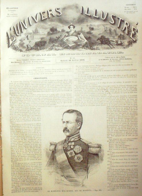 L'Univers illustré 1859 #  61 Duc de Magenta Boulogne /Mer Ferdinand II
