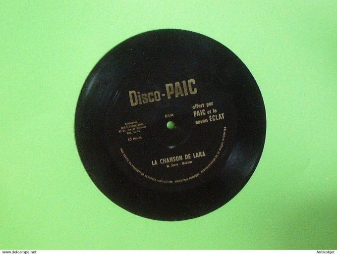 William John La chanson de Lara 45T Pub savon Disco-Paic 1963