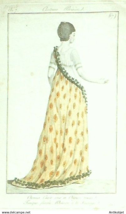 Costume Parisien 1798 an 7 # 67 (eau forte) Tunique plissée Doliman