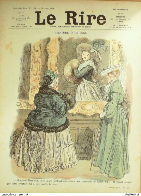 Le Rire 1906-04-28 # 169 Journal humoristique Ed.Originale Peinture d'histoire