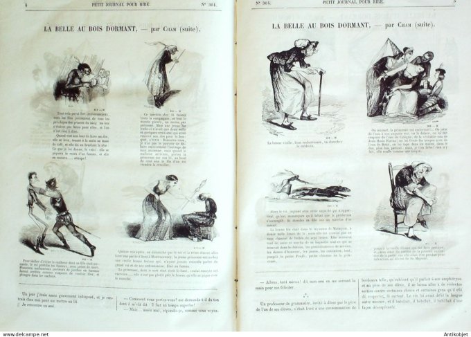 Petit journal pour Rire 1860 # 304 Moeurs parisiennes les biches Grevin