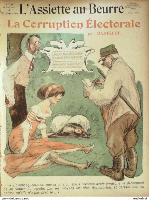 L'Assiette au beurre 1910 n°473 La corruption électorale Radiguet