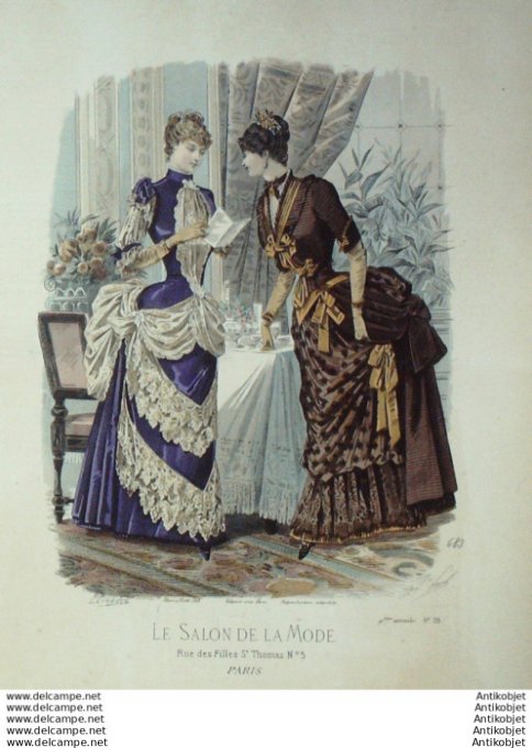 Gravure Mode Salon 1883 #  683 (Old Fashion plate)