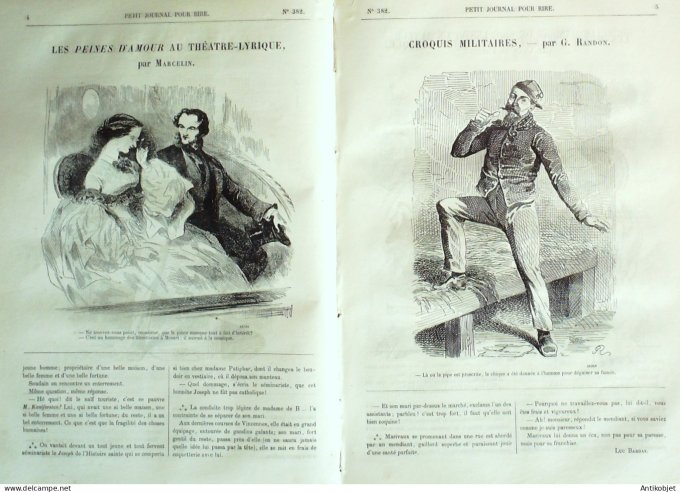Petit journal pour Rire 1862 # 382 A propos de Bourse Damourette