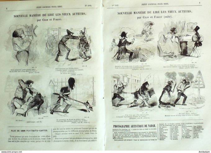 Petit journal pour Rire 1862 # 382 A propos de Bourse Damourette