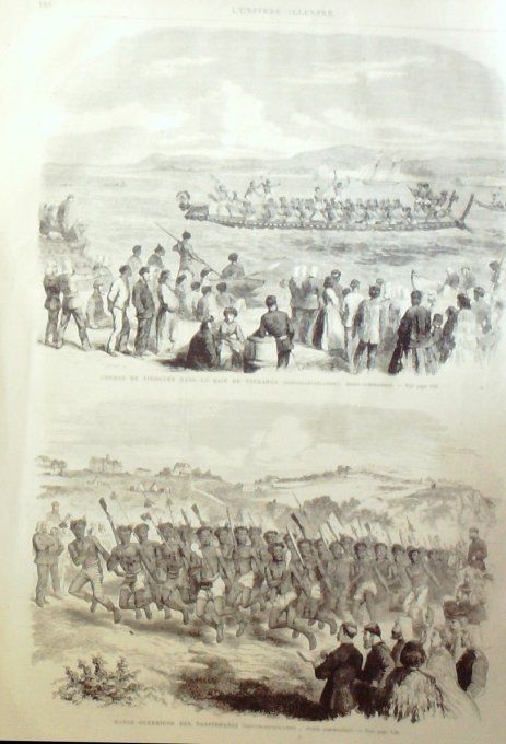 L'Univers illustré 1867 # 621 Irlande Dublin dragons Nvelle-Zélande Ngaiterangi Tauranga Gustave Do 