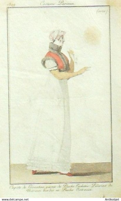 Costume Parisien 1809 #1021 (eau forte) Pélerine de Mérinose