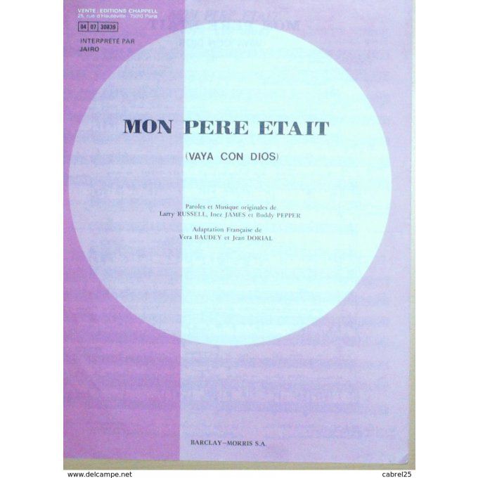 Vaya Con Dios Mon Pere Etait 1982