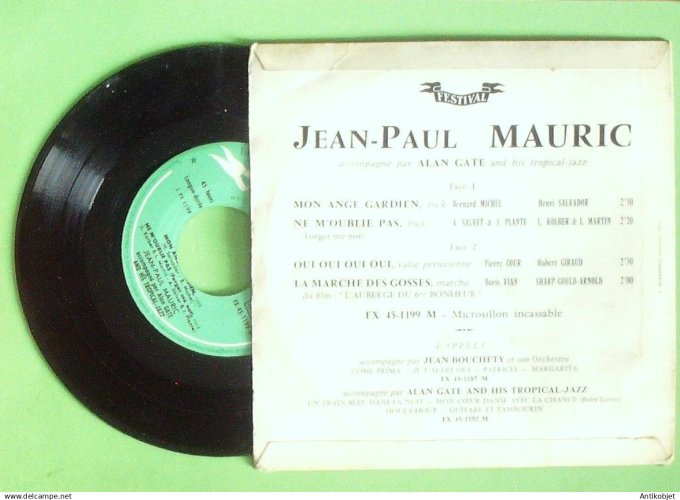 Mauric Jean-Paul 45T EP Mon ange gardien 1959