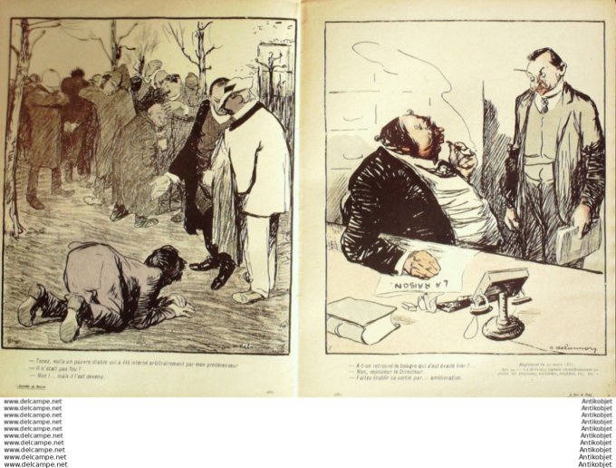 L'Assiette au beurre 1904 # 173 Asiles et fous Delannoy