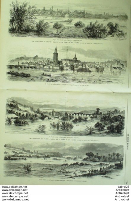 Le Monde illustré 1868 n°604 Cosne Charite Sur Loire (58) Guetin (18) Espagne Iles Majorques Suisse 