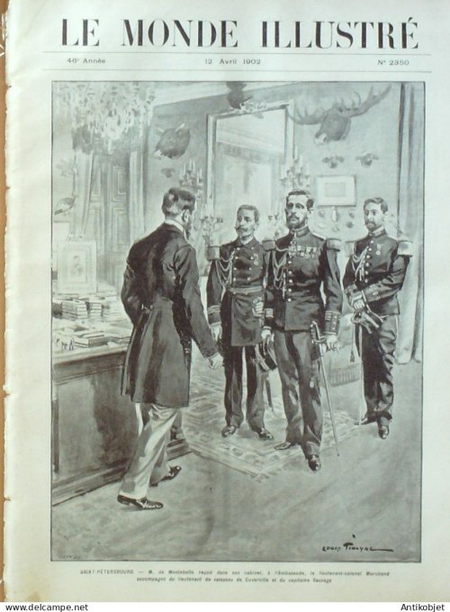 Le Monde illustré 1902 n°2350 Tunisie Djerba Turquie Portugal St-Pétersbourg Monte-Carlo