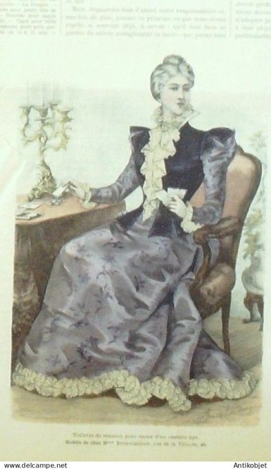 La Mode illustrée journal 1897 n° 51 Toilette de réunion