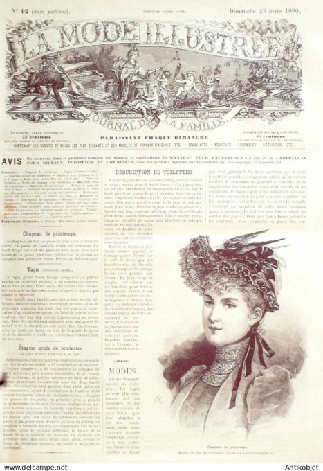 Mode illustree 1890 Lot de 10 journaux