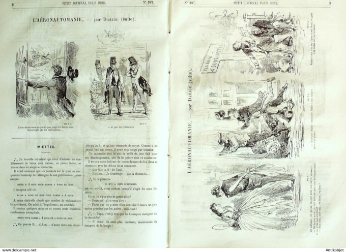 Petit journal pour Rire 1862 # 397 L'Aeronautomanie Darjou