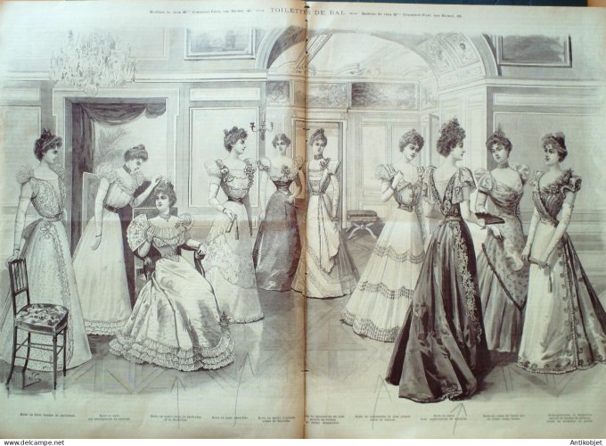 La Mode illustrée journal 1897 n° 51 Toilette de réunion