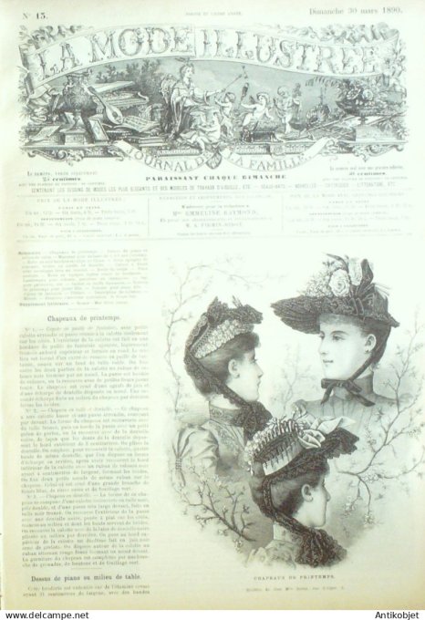 Mode illustree 1890 Lot de 10 journaux