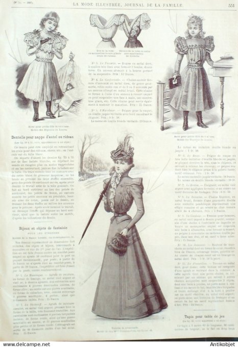 La Mode illustrée journal 1897 n° 51 Toilette de réunion