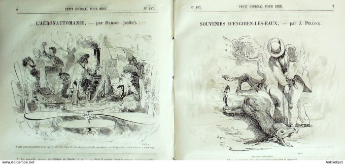 Petit journal pour Rire 1862 # 397 L'Aeronautomanie Darjou