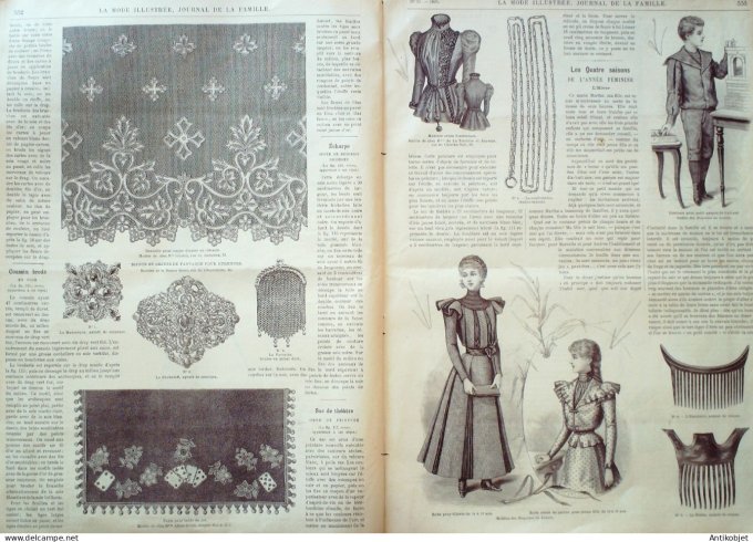 La Mode illustrée journal 1897 n° 51 Toilette de réunion